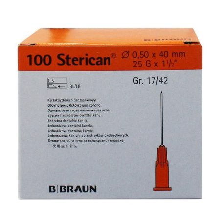 Eh. tű 25G x 1 1/2 (0,5 x 40mm) 100db/csomag B.Braun